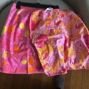 Lilly Pulitzer Rare Vintage Wrap Skirt; Two side patterns